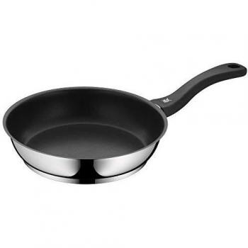 Sartén Devil WMF de 24 cm, recubierta de acero inoxidable Cromargan, inducción, mango de plástico