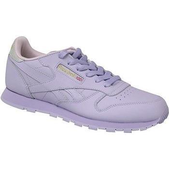 Zapatillas Reebok Classic Leather para niña, color morado metálico, modelo BD5543