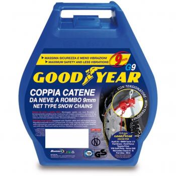 Goodyear 77911: G9 Cadenas de nieve 9 mm para coches, Talla 065, TÜV Süd y ÖNORM V5117