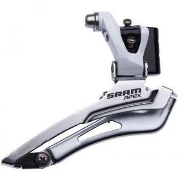 SRAM 00.7615.145.030 Desviador, 2 x 10, Blanco, Braze-On, Multicolor, M