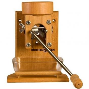 Prensa de Granos Manual de Pared Eschenfelder con Rodillos de Acero Inoxidable y Embudo de Madera - 150g