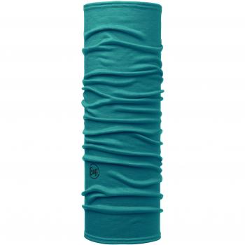 Buff Unisex Lightweight Merino Wool Neck Warmer Solid Lake Blue