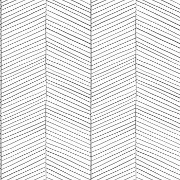 Papel pintado Chevron Geométrico Blanco y Negro - 0,53 x 10,05 m - Estahome