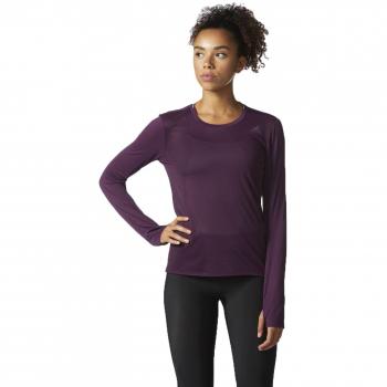 adidas SN LS tee W Camiseta, Mujer, Rojo