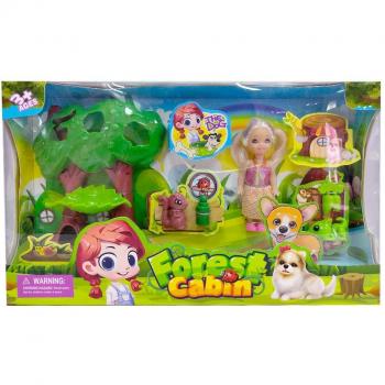 Mini Muñeca con Casa en Árbol y Accesorios