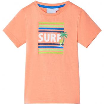 Camiseta infantil naranja neón 116
