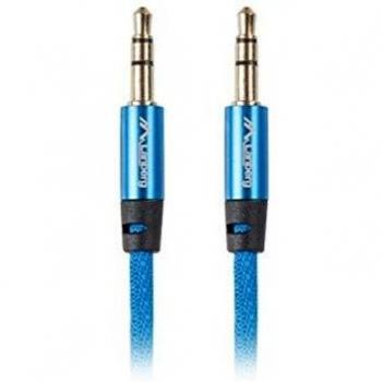 CABLE ESTEREO LANBERG JACK 3.5MM MACHO/JACK 3.5MM MACHO 1M AZUL