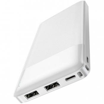 Power Bank Hoco J72 10000 mAh LED Blanco 2 Puertos USB