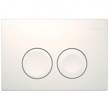 Placa de Activación Geberit Delta 25 para Doble Descarga, Color Blanco-Alpin, Modelo 115.125.11.5