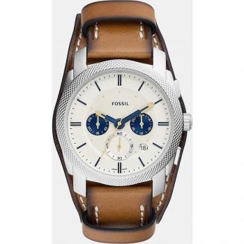 Reloj Cronógrafo Fossil Machine FS5922 para Hombre con Correa de Piel Marrón y Caja de Acero