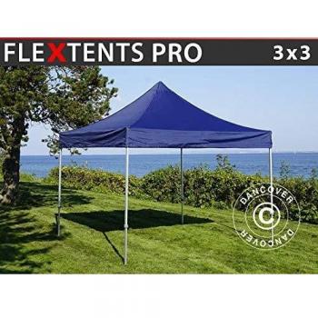 Carpa Plegable Rápida FleXtents Pro 3x3m Azul Oscuro Impermeable