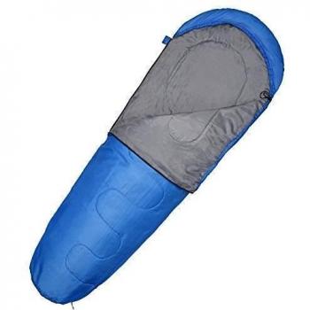 Saco de dormir de OMorc,compactos sacos camping de acampada con compresión bolsa Impermeable viento diseño de la cremallera,cálido y buena,hasta -10 °170T Nylon color Azuls