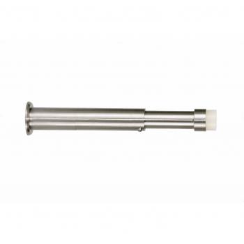 Tope de puerta regulable de acero con goma blanca, atornillable, 130-165mm - EVI Herrajes