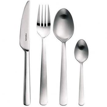 FISKARS Set de cubertería, 24 Unidades, Acero, Plata/Mate, Functional Form, 1002961