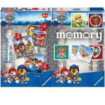 PAW PATROL KNIHTS PACK - Multipack de 4 Puzzles y Memory de Ravensburger