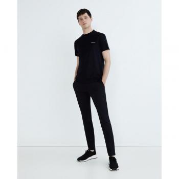 Emporio Armani Men's Regular Fit Navy Blue Logo Cotton T-Shirt