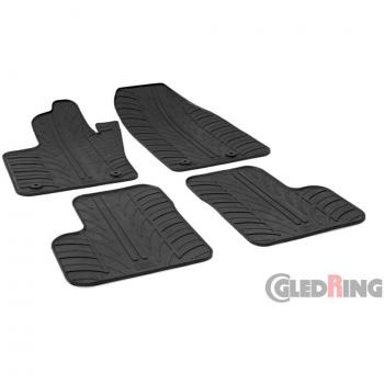 Alfombrillas de goma para Fiat 500X y Jeep Renegade (2015 en adelante) - Juego de 4 piezas con clips de montaje