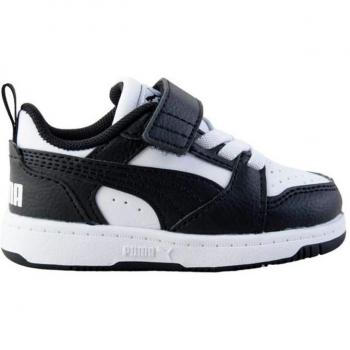 Zapatillas Puma Rebound V6 Infantil Negro/Blanco 397420-01