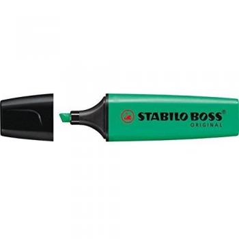 STABILO-Lote de 3 subrayadores BOSS ORIGINAL-Marcadores fluorescentes recargables Pte biselada, 2-5 mm, color turquesa