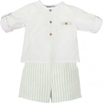 Conjunto de bebé niño a rayas en suave algodón orgánico