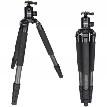 Rollei Rock Solid Alpha Mark II incl. rótula de bola T7S, trípode de carbono para fotografía profesional con capacidad de carga de 30 KG. Ideal para fotografía de viajes y naturaleza.