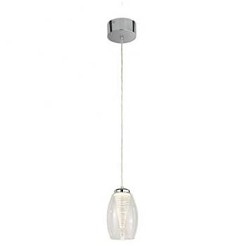 Araña de Metal Cromo con Vidrio Transparente, 6W LED, 3000K, 19.5 cm de altura