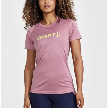 Craft Women's Core Essence Logo Short Sleeve T-shirt - Fuchsia XS
