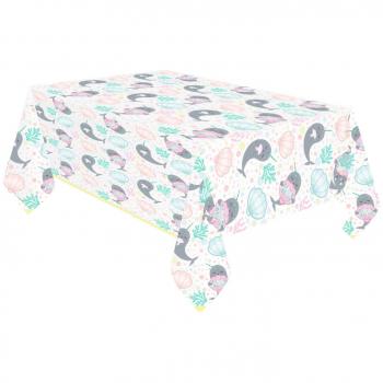 Mantel de Plástico con Diseño de Narval 1.8m x 1.2m