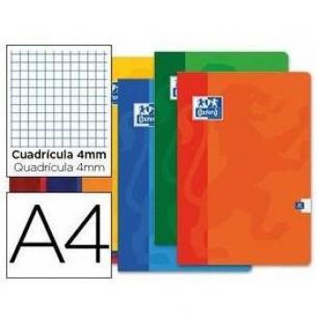 Cuaderno grapado A4 cuadrícula 4x4 colores surtidos Ancor 092752