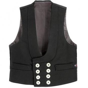 Chaleco de Trabajo Zunftweste Detlef, Doble Piloto, Negro, Talla 56