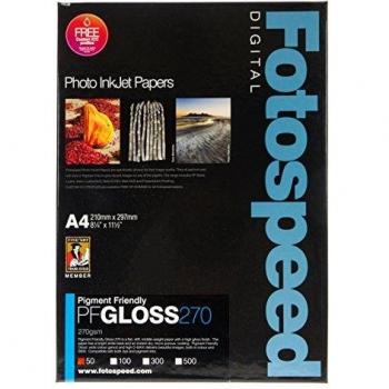 Fotospeed Pigment Friendly Gloss 270gsm Inkjet paper, A4, 50 sheets