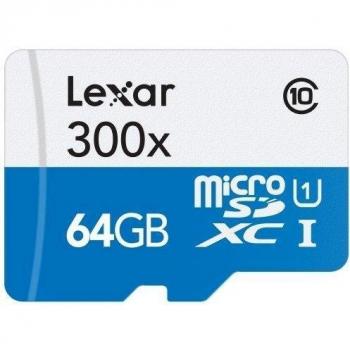 Lexar High-Performance - Tarjetas 300x microSDHC/microSDXC, 64 GB, UHS-I