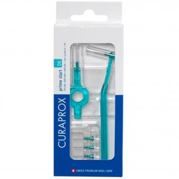 CURAPROX CPS 06 PRIME ES TURQ - Cepillo Interdental Prime Handy Mix, incluye 5 unidades, diseño ergonómico, filamentos suaves y finos para una limpieza efectiva entre los dientes, color turquesa