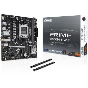 Placa Base ASUS PRIME B850M-F AM5 micro ATX DDR5 128GB PCIe 5.0 Gaming con USB 5G y Aura