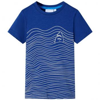 Camiseta infantil azul oscuro 92