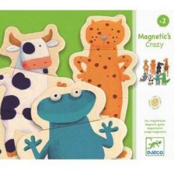 Rompecabezas Magnético Animales Locos Djeco - Incluye piezas magnéticas coloridas, diseño divertido de animales, fomenta la motricidad fina y la creatividad en los niños, adecuado para edades a partir de 3 años