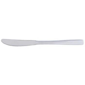 QUID INOX HOTEL Set de 12 Cuchillos de Mesa, Cuchillo de Acero Inoxidable Brillante de 21,4 cm, Fácil de Limpiar, Ecológico, Material 100% Saludable y Hig
