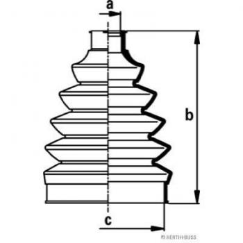 Juego de fuelle para árbol de transmisión HERTH+BUSS JAKOPARTS J2860908 - incluye kit de juntas y semiasse