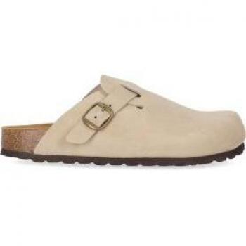 Zuecos de Piel Sueko 01 Beige Chika10