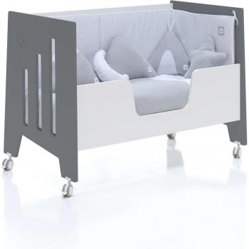Cuna de colecho 4 en 1 Alondra Omni (60 x 120 cm) - Cuna-cama-escritorio gris marengo