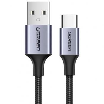 Cable USB-A a USB-C Ugreen 1.5m QC3.0 Carga Rápida 3A Nylon Negro