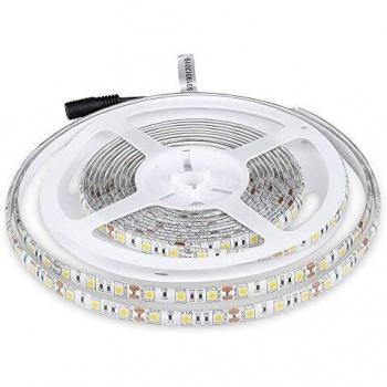 Tira LED SMD 5050 de 5 m, 300 LEDs, 12V, IP65, Luz Cálida 3000K