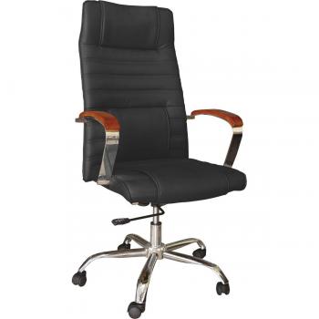 Q-Connect Silla De Dirección Con Respaldo Alto Regulable En Altura Alto 1.190+60Mm Ancho 750Mm Y Prof 520Mm Negra