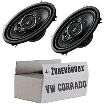 VW Corrado Heck - Pioneer TS-A4633i 4x6' 3-Weg Custom-Fit Oval Lautsprecher - Einbauset
