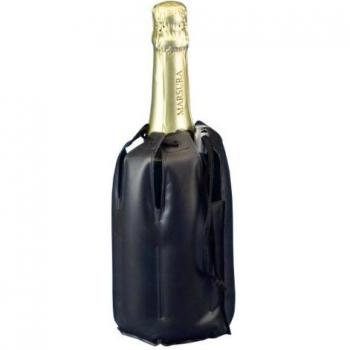 Metaltex Enfriador DE Botellas con Cordon 'BRRR.', Negro, Estandar