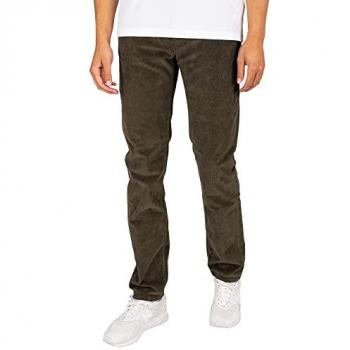 Lois Men's Sierra Thin Corduroy Trousers - Green Olive - W31 / L32