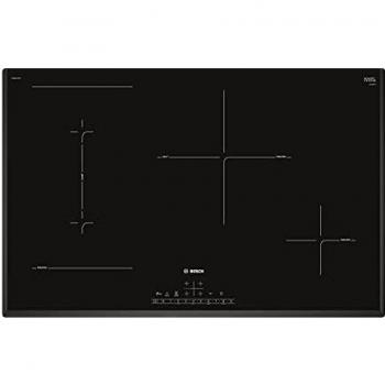 Bosch Serie 6 PVS851FB5E Placa de Inducción Integrada, 80 cm de Ancho, Color Negro, 4 Zonas de Cocción, Potencia Total 7400 W