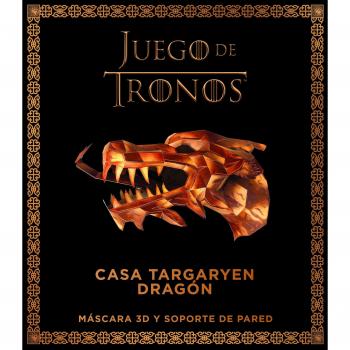 Juego de Tronos. Casa targaryen: dragón: Máscar 3D y soporte pared - Varios Autores