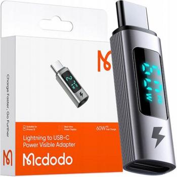 Adaptador Mcdodo Lightning a USB-C OT-5990, 36W PD, Negro