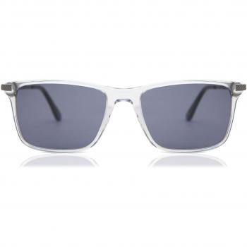 SmartBuy Collection Rectangle Full Rim Plastic Men's Prescription Sunglasses Clear Size 52